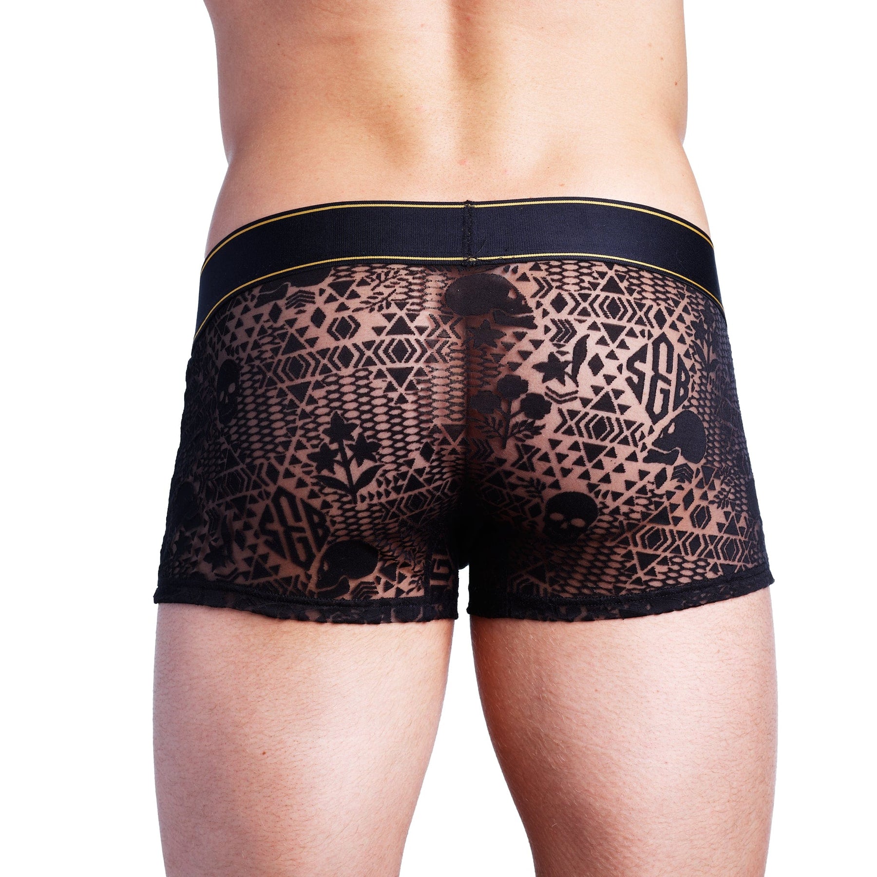 Lace Boxer Briefs - Sheer Boxer Briefs - Burnout Trunk – Skull and